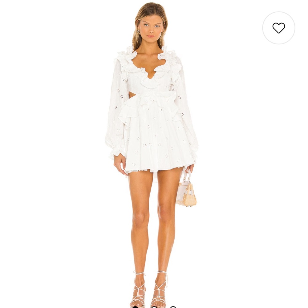 MAJORELLE Mariapia Mini Dress in Ivory